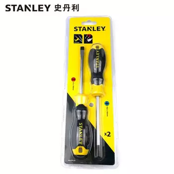 Stanley, 2 шт., крестовая отвертка с пластиковой ручкой серии B * 1