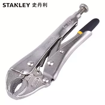 Stanley 5-дюймовые мощные плоскогубцы с изогнутыми зубьями, мощные плоскогубцы с фиксированным зажимом, мощные плоскогубцы 84-367-23