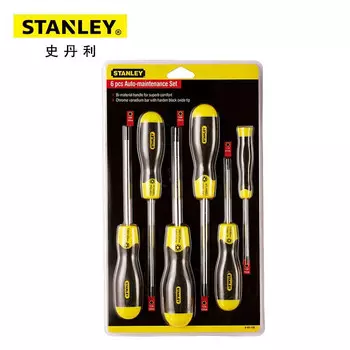 STANLEY 65-156-0-23 Набор из 6 отверток в форме цветка со средним отверстием и резиновой рукояткой
