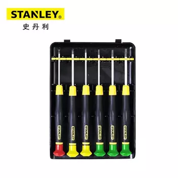 Stanley 66-391-23 Набор из 6 микроотвёрток со шлицем, крестом и цветком
