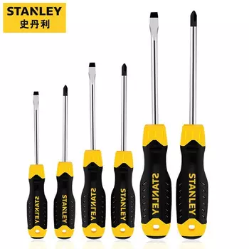 STANLEY, 6 шт., крестовая отвертка с пластиковой ручкой серии B, 66-672-23