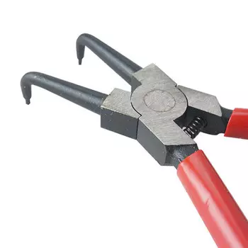 Stanley 7-дюймовые клещи для стопорных колец для валов с изогнутой горловиной, клещи для стопорных колец для съемников наружных стопорных колец, многофункциональные клещи для пружин 84-272