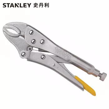 Stanley 7-дюймовые мощные плоскогубцы с изогнутыми зубьями, мощные плоскогубцы с фиксированным зажимом, мощные плоскогубцы 84-368-23
