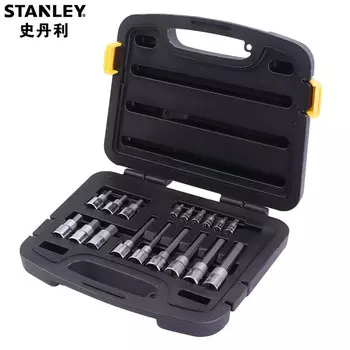 Stanley 91-940-22, набор из 18 предметов, серия 6,3 мм, 12,5 мм, набор головок для отверток, ящик для инструментов, ключ для паровой турбины