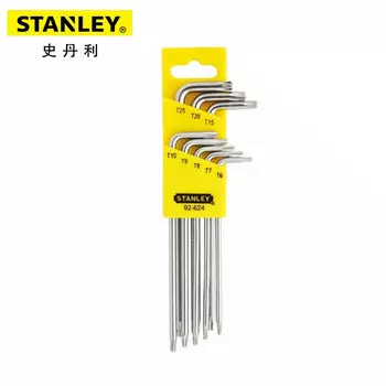 Stanley 92-624-23 Набор из 8 предметов: длинные L-образные ключи в форме цветка со средним отверстием TT6-TT25