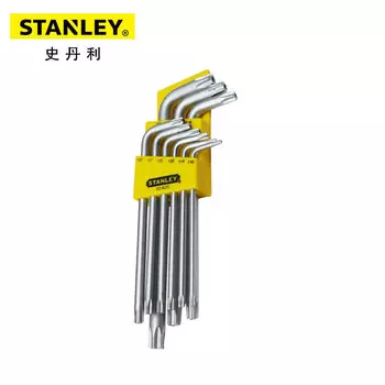 Stanley 92-625-23 Набор из 9 предметов: длинные L-образные ключи в форме цветка со средним отверстием TT10-TT50