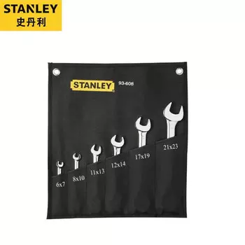 Stanley 93-608-22 Набор метрических двусторонних ключей, 6 предметов, полированных, [1 комплект]
