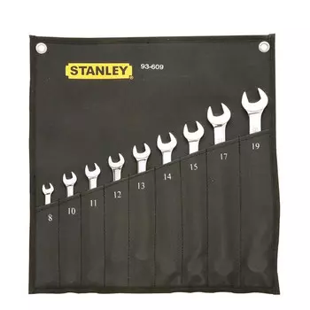 Stanley 93-609-22 Набор из 9 предметов метрических тонко полированных длинных ключей двойного назначения/[1 комплект]