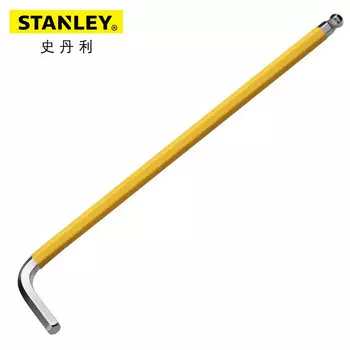 Stanley 94-504-23 метрический противоскользящий шестигранный ключ с удлиненной шаровой головкой, 4 мм