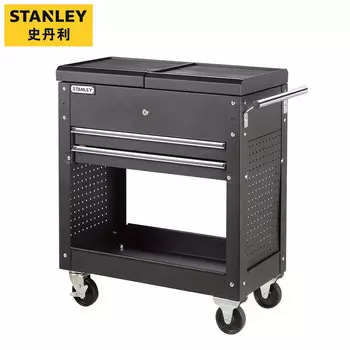 Stanley 94-539-23 Двухуровневая тележка для инструментов с выдвижным ящиком, мобильный шкаф для хранения инструментов