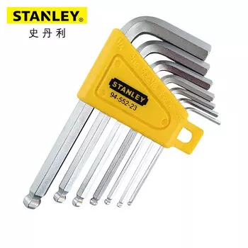 Stanley 94-552-23 Набор из 7 британских шестигранных ключей с шаровой головкой и короткой ручкой
