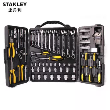 Stanley Auto Repair Автосервис Инструменты для ремонта машин Набор из 110 предметов Торцевой ключ с храповым механизмом Комплексный набор инструментов STMT81243-23
