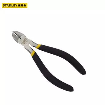 Stanley черные диагональные плоскогубцы с двойной пластиковой ручкой, трудосберегающие плоскогубцы для электрика, диагональные плоскогубцы, кусачки, смещенные плоскогубцы 84-104-23