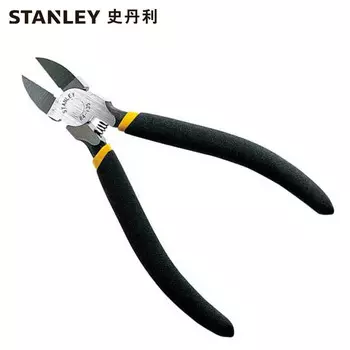 Stanley черные плоскогубцы с двойной пластиковой ручкой, 6-дюймовые ножницы, кусачки, диагональные плоскогубцы, плоскогубцы для электрика, 84-135-23