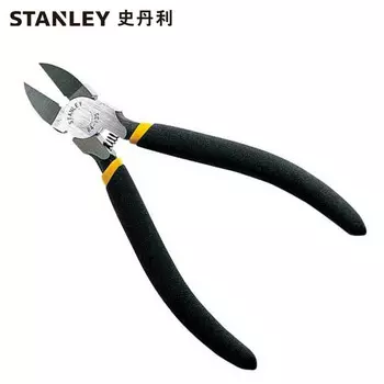 Stanley черные плоскогубцы с двойной пластиковой ручкой, пластиковые плоскогубцы, кусачки, диагональные плоскогубцы 84-135-23 (6 дюймов)
