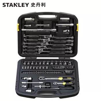 Stanley Инструменты для авторемонта Набор из 80 предметов Быстрый торцевой ключ с храповым механизмом Комплексный набор для ремонта автомобилей 94-694-1-22