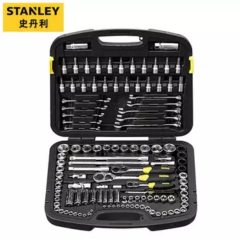 Stanley Комплексный набор из 120 предметов, набор торцевых ключей с храповым механизмом, набор торцевых бит двойного назначения 91-931-1-22