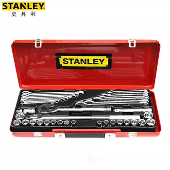 Stanley Комплексный набор из 38 предметов, торцевые насадки для быстрых ключей с храповым механизмом, набор торцевых инструментов для авторемонта 89-505