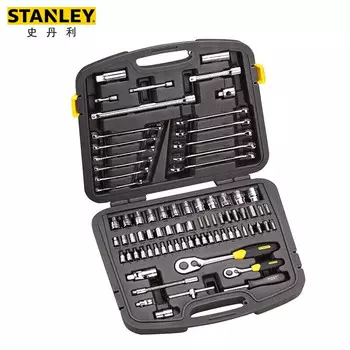Stanley Комплексный набор из 80 предметов, многофункциональный гаечный ключ с храповым механизмом, комплексный набор для ремонта и обслуживания автомобилей 94-694