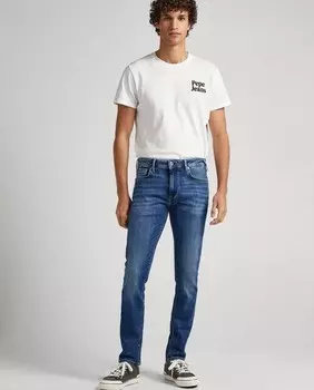 Stanley Мужские потертые джинсы обычного кроя Pepe Jeans, синий