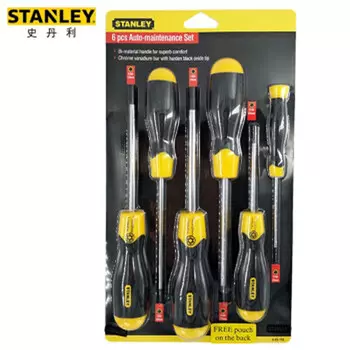 Stanley Набор B-6 с резиновой ручкой Отвертка в форме цветка со средним отверстием Отвертка Torx* [65-156-0-23]