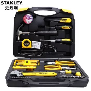 Stanley Набор бытовых инструментов из 45 предметов, многофункциональный ручной ящик для инструментов, аппаратный инструмент, комбинация инструментов MC-045