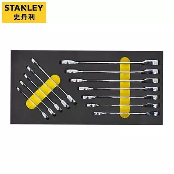 Stanley Набор держателей инструментов из ЭВА, 12 предметов, храповой ключ с открытым механизмом двойного назначения, быстрый ремонт, ремонт машины, храповой ключ 90-036
