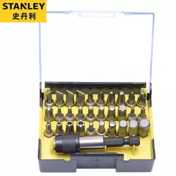 Stanley Набор головок отвертки серии 6,3 мм из 31 детали и быстросъемного магнитного адаптера 63-401-23