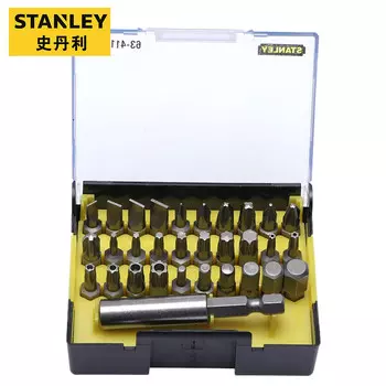 Stanley Набор головок отвертки серии 6,3 мм из 31 детали и быстросъемного магнитного адаптера 63-411-23