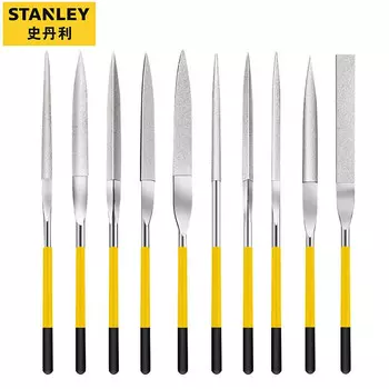 Stanley Набор из 10 алмазных напильников в ассортименте Набор напильников для пластической хирургии 4x160 мм 22-324-23