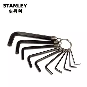 STANLEY Набор из 10 дюймовых цепных шестигранных ключей 1/16–3/8 дюйма 69-230-23