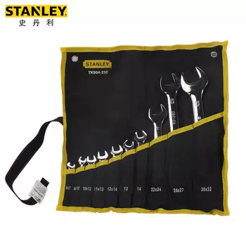 STANLEY Набор из 10 метрических ключей с двойным отверстием и быстродействующих ключей TK904-23C