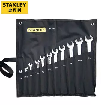 Stanley Набор из 11 предметов британских полированных удлинённых рожковых ключей Torx 1/4-7/8 дюйма 94-400-22