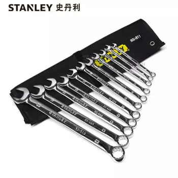 Stanley Набор из 11 предметов метрических полированных длинных ключей двойного назначения STANLEY 93-611-22