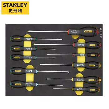Stanley Набор из 11 предметов с трехцветной ручкой, набор держателей инструментов для отверток, набор крестообразных отверток LT-011-23