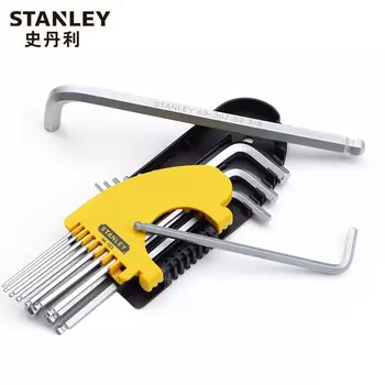 Stanley Набор из 12 предметов: дюймовый шестигранный ключ с шаровой головкой, шестигранная отвертка, тип L 94-163-23