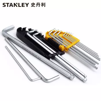 Stanley Набор из 12 предметов STANLEY: дюймовый удлиненный шестигранный ключ с шаровой головкой, шестигранная отвертка, тип L 94-159-23