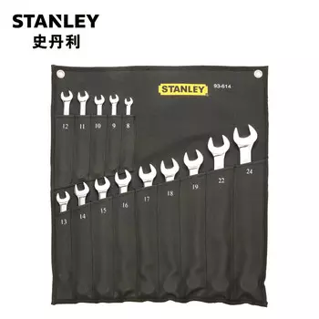 STANLEY Набор из 14 прецизионных полированных длинных ключей двойного назначения 93-614-22