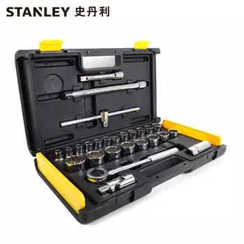 STANLEY Набор из 26 предметов, серия 12,5 мм, метрический набор с 12 углами 86-477-22