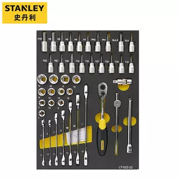 STANLEY, набор из 42 предметов, набор держателей инструментов для торцевых ключей 3/8 дюйма, набор инструментов для авторемонта LT-022-23