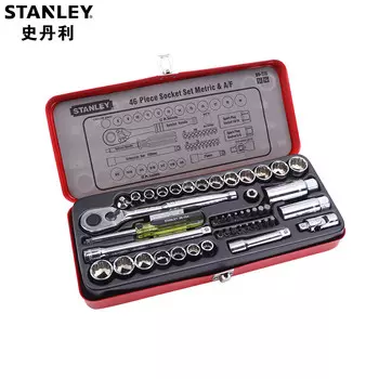STANLEY Набор из 46 предметов серии 6,3 мм, 10 мм, метрическая и дюймовая 89-516-22