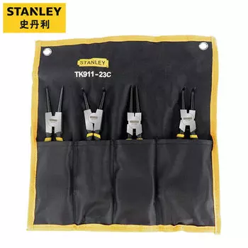 Stanley Набор из 4 предметов: набор плоскогубцев для стопорных колец в немецком стиле, набор плоскогубцев для стопорных колец для внутренней и внешней карты, 7 дюймов TK911-23C