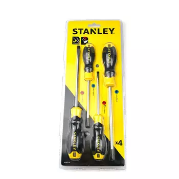 Stanley набор из 4 предметов с пластиковой ручкой серии B и крестовой отверткой, бытовой ремонтный конус, сильный магнитный инструмент 66-671-23