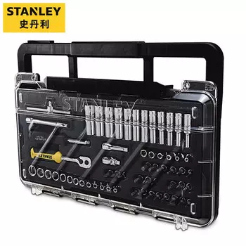 Stanley Набор из 60 предметов, серия 6,3 мм, набор торцевых ключей с трещоткой, 1/4, малый STMT74175-8C-23