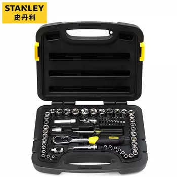 Stanley Набор из 65 предметов: метрические и британские малые торцевые ключи с храповым механизмом, набор инструментов для авторемонта 94-189-22