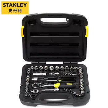 Stanley Набор из 65 предметов: метрические и британские малые торцевые ключи с храповым механизмом, набор инструментов для авторемонта 94-189-22