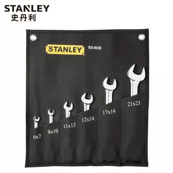 STANLEY Набор из 6 метрических полированных двусторонних ключей 93-608-22