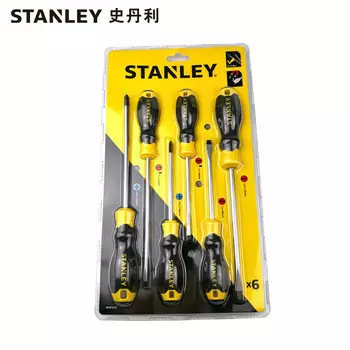 Stanley Набор из 6 отверток с пластиковой ручкой серии B и одной крестовой отверткой 66-672-23