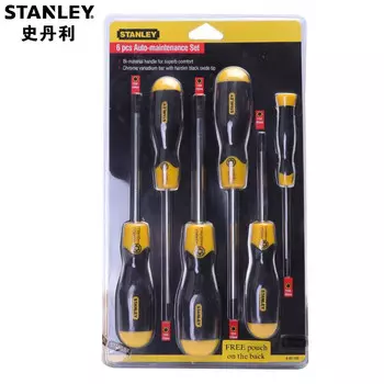 STANLEY Набор из 6 отверток в форме цветка со средним отверстием и резиновой рукояткой 65-156-0-23