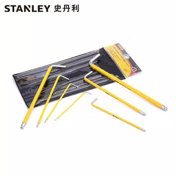 STANLEY Набор из 7 предметов: метрические противоскользящие шестигранные ключи с удлиненной шаровой головкой 1,5–6 мм 94-561-23C